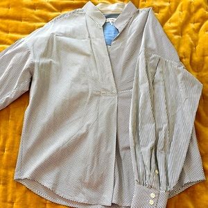 Frame blouse brand new 21 collection cotton never worn stripes blue and white